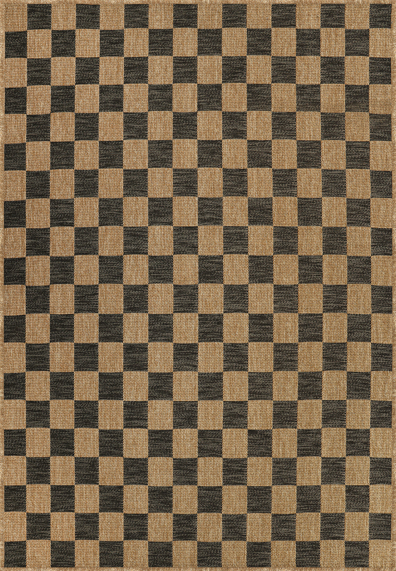 Dune Modern Geometric Diamond Jute-Look Indoor/Outdoor Rug