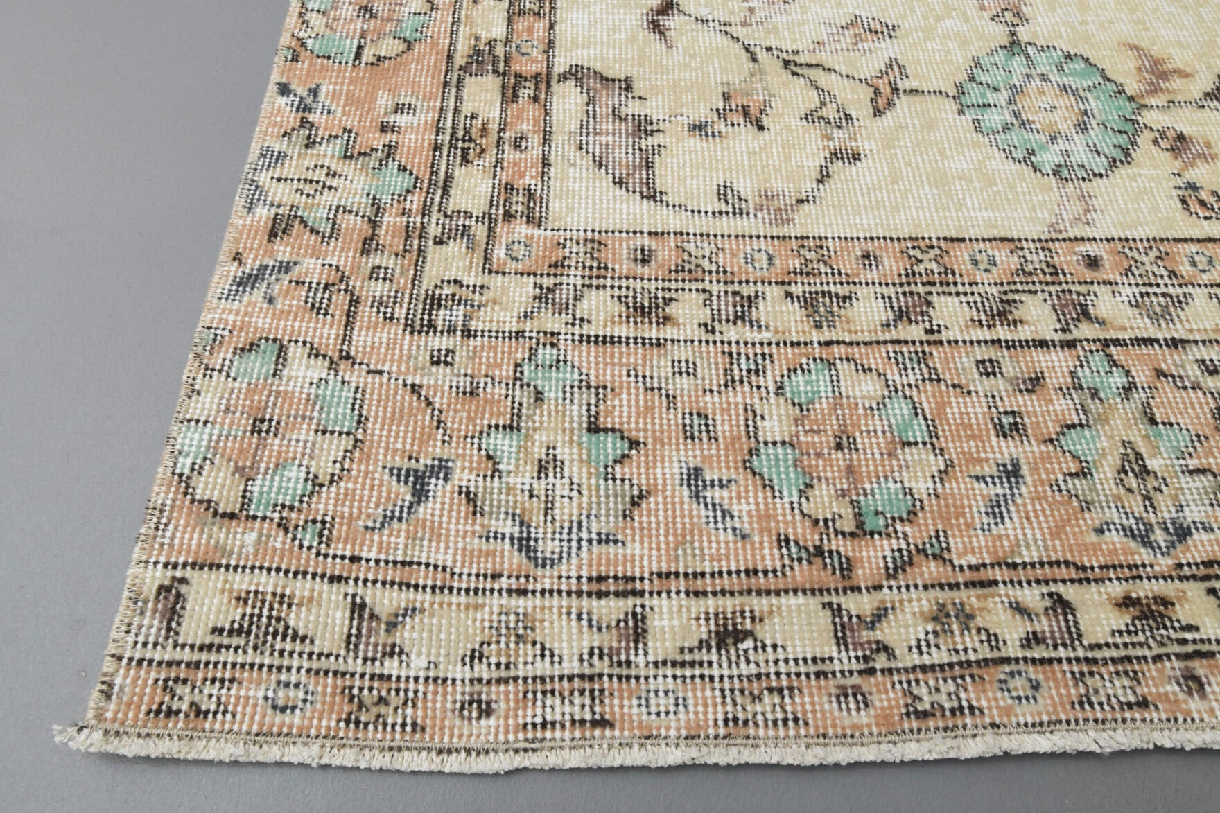 Floral Oushak Runner Rug