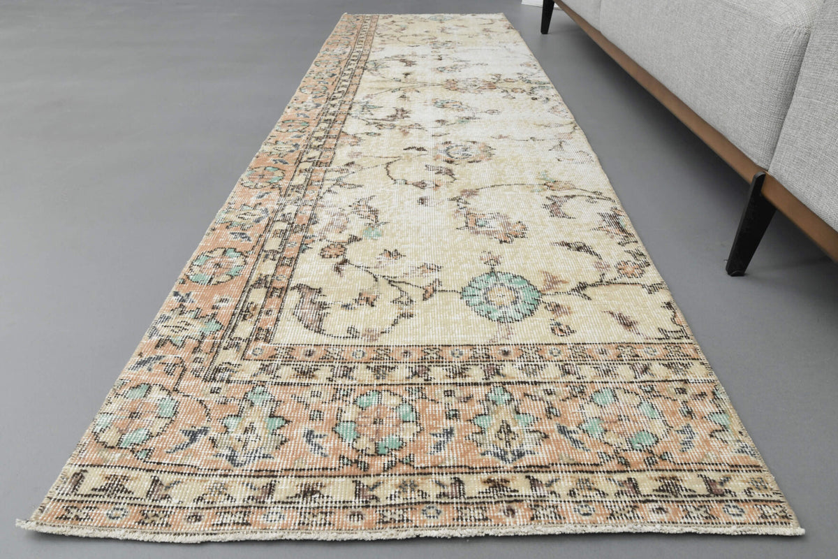 Floral Oushak Runner Rug