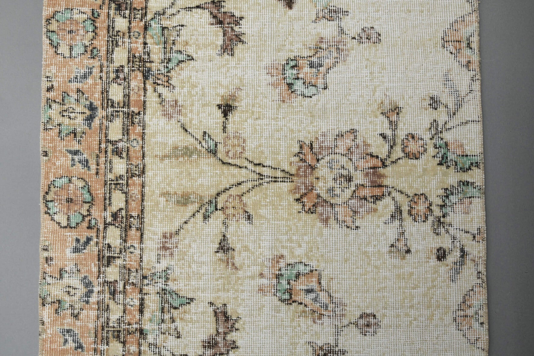 Floral Oushak Runner Rug