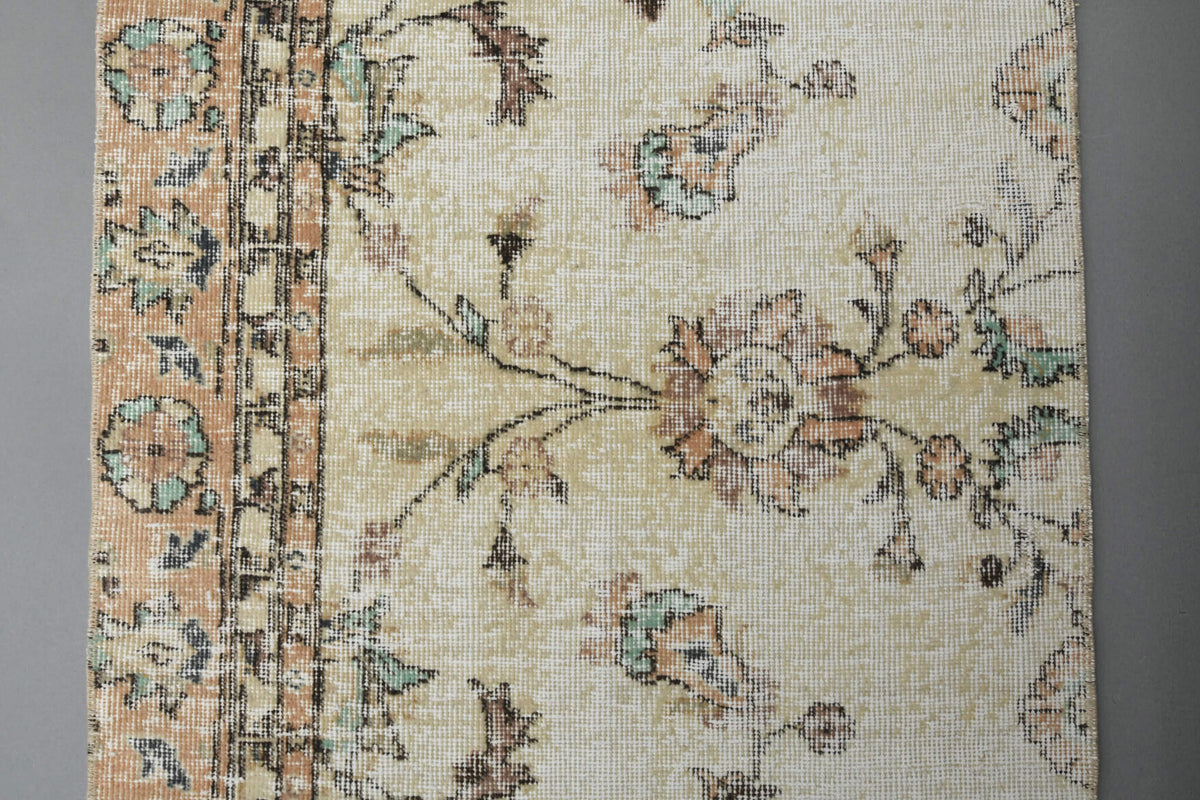 Floral Oushak Runner Rug