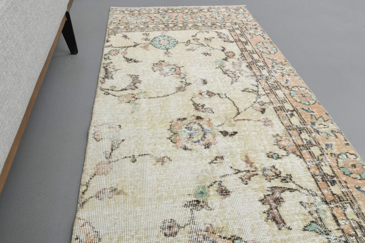 Floral Oushak Runner Rug