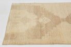 Antique Neutral Oushak Runner Rug