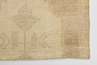 Antique Neutral Oushak Runner Rug
