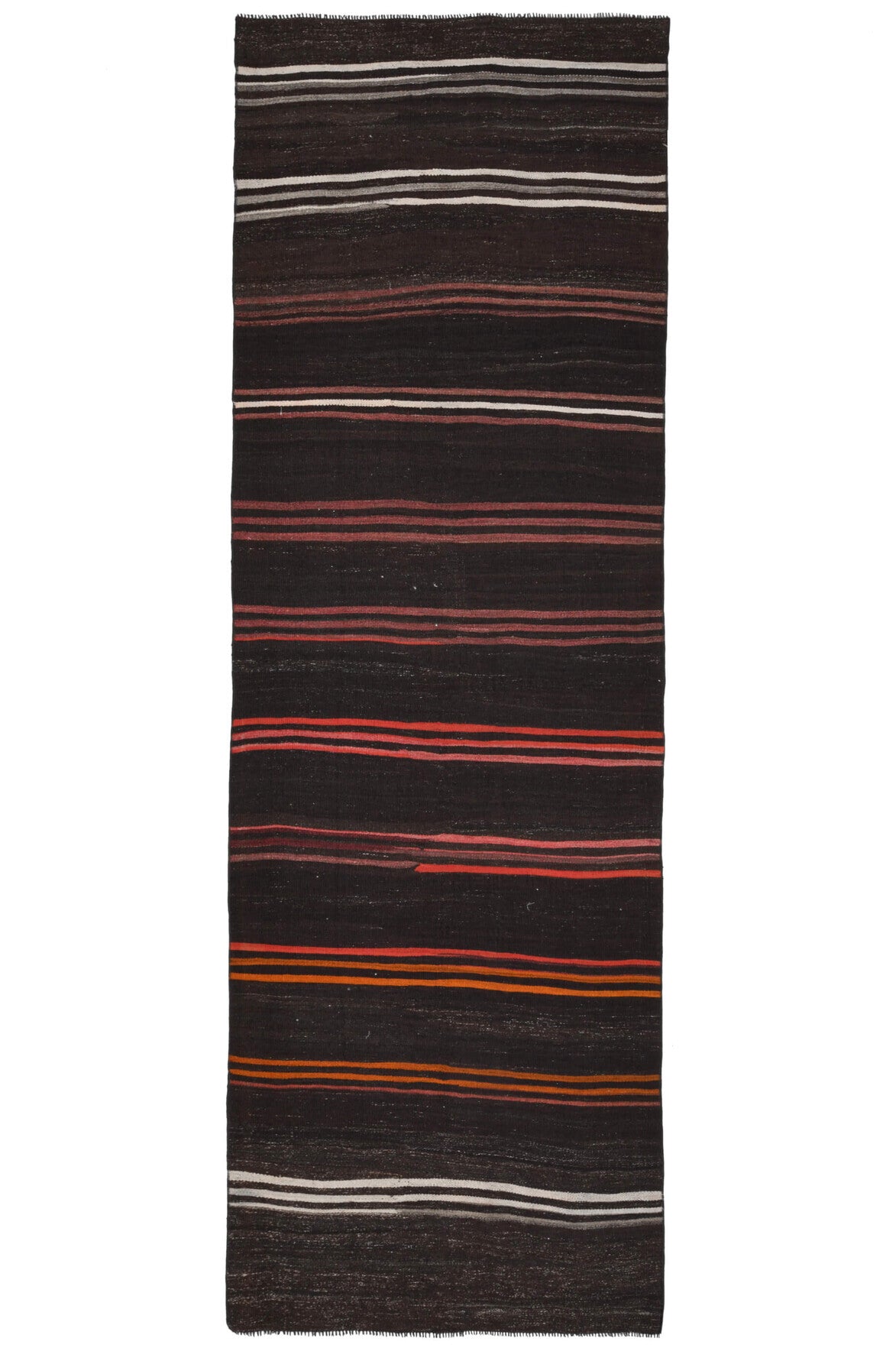 Turkish Striped Kilim Runner Rug