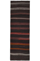 Turkish Striped Kilim Runner Rug