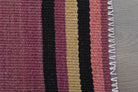 Turkish Kilim Runner Rug - Pink Purple Striped