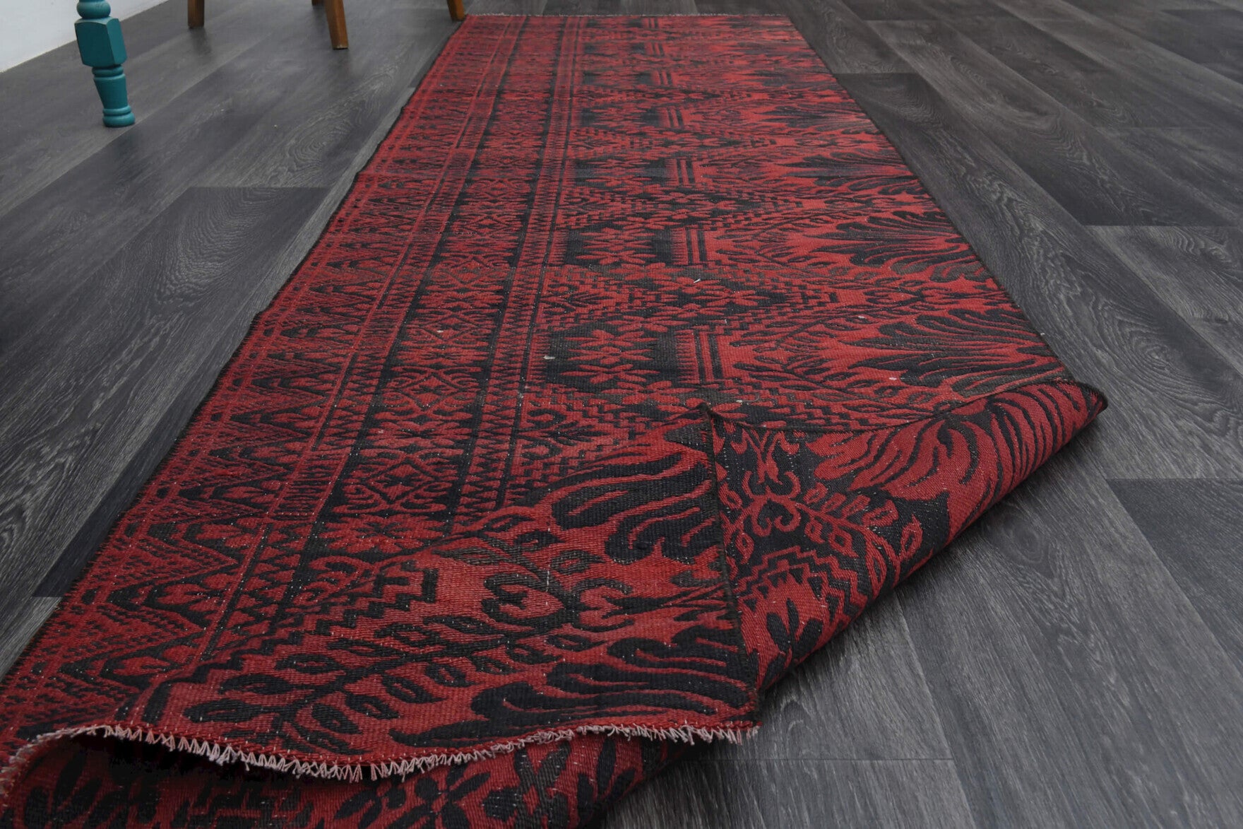 Handloom Thin Kilim Runner Rug