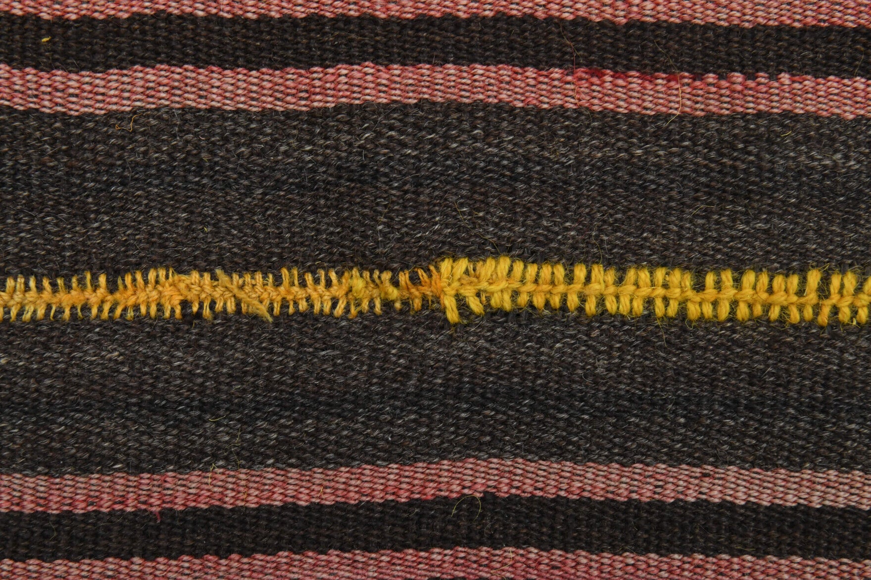Wide & Long Striped Kilim Runner Rug
