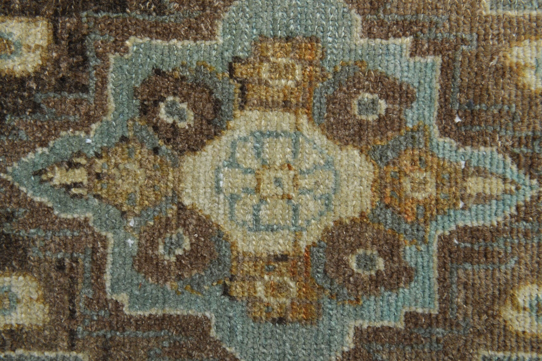 Amber Colored Oushak Vintage Runner Rug