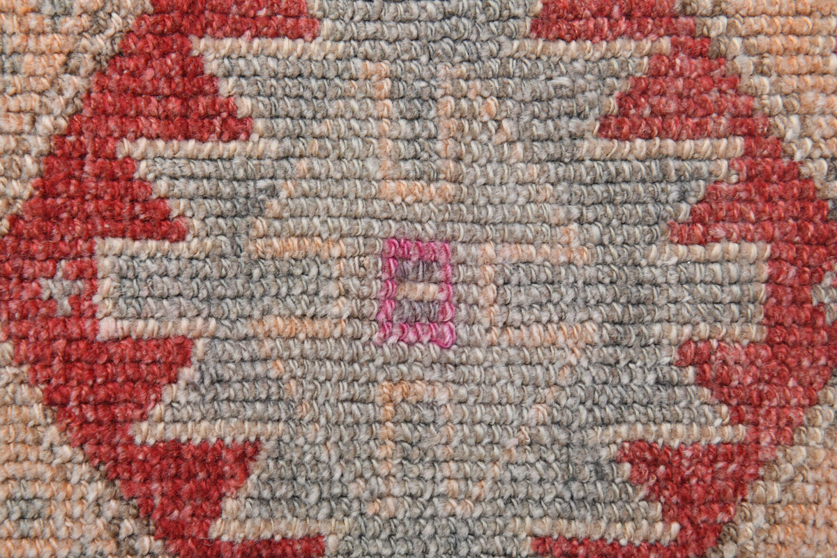 Peach &  Red - Turkish Runner Rug