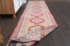 Peach &  Red - Turkish Runner Rug