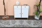 Folk Art Turkish Oushak Runner Rug