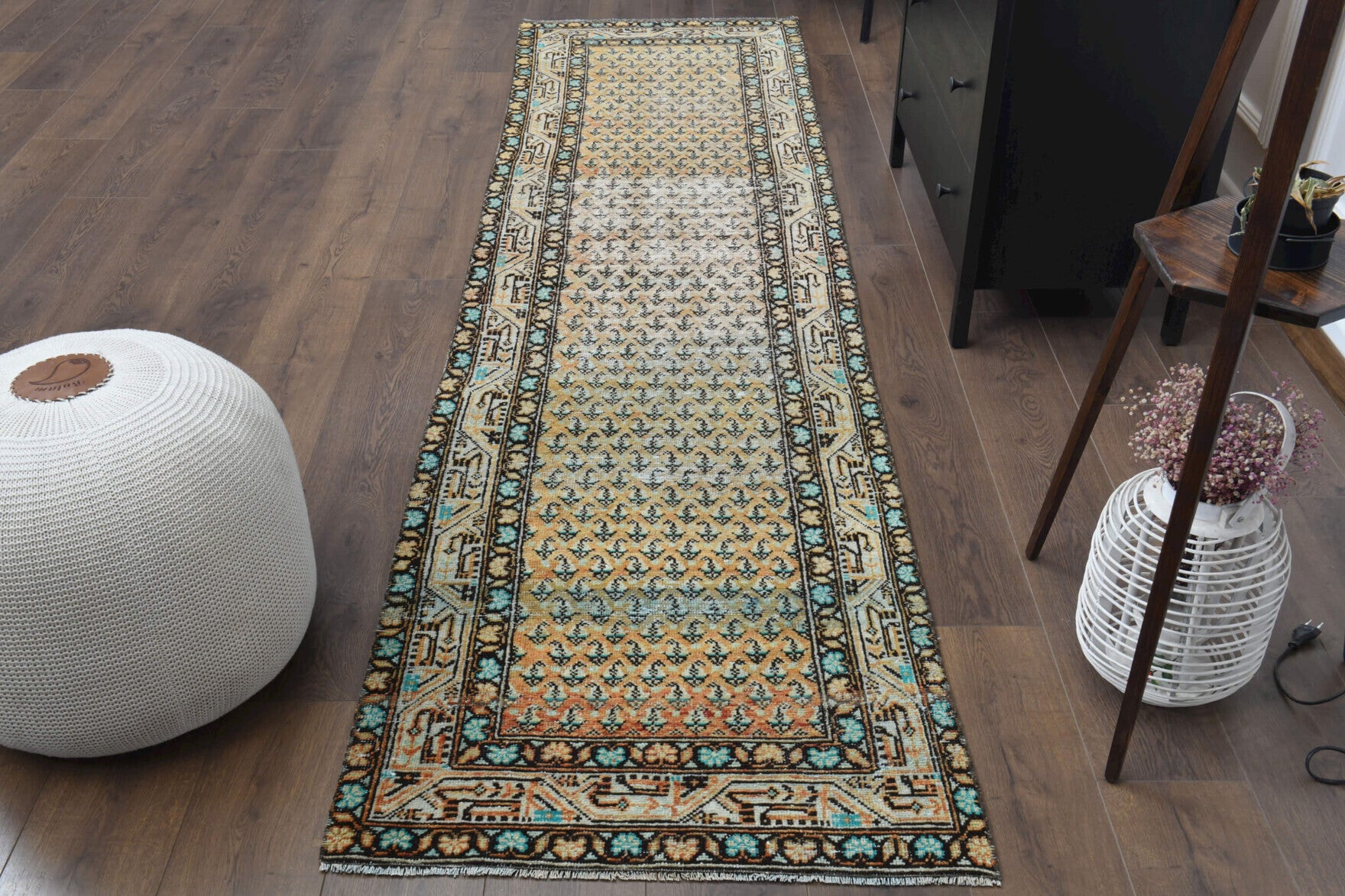 Handwoven Vintage Hallway Runner