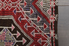 Brown & Red - Turkish Kilim Runner Rug