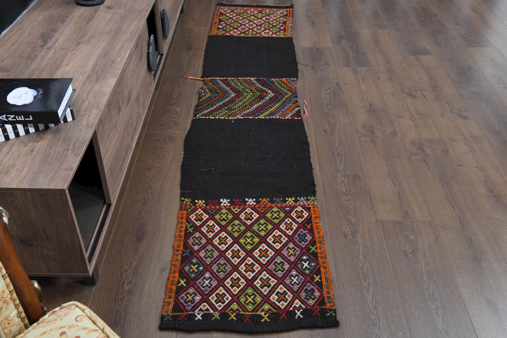 Ikat Turkish Kilim Runner Rug