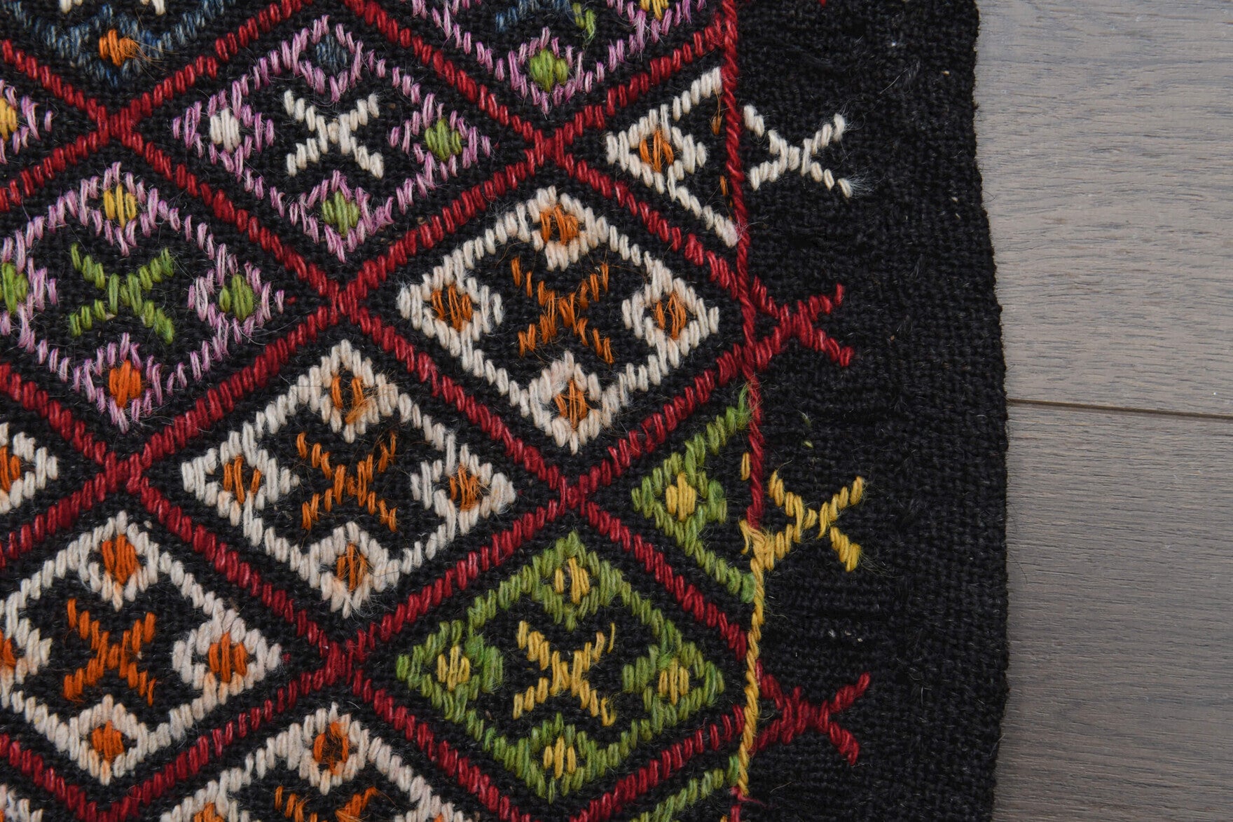 Ikat Turkish Kilim Runner Rug