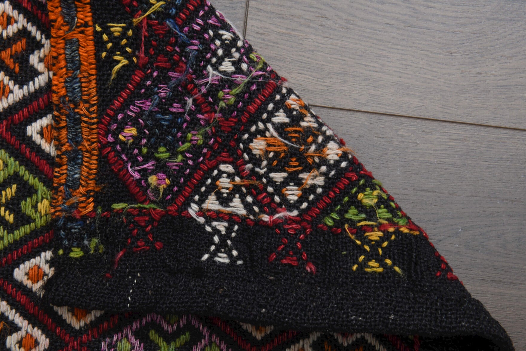 Ikat Turkish Kilim Runner Rug