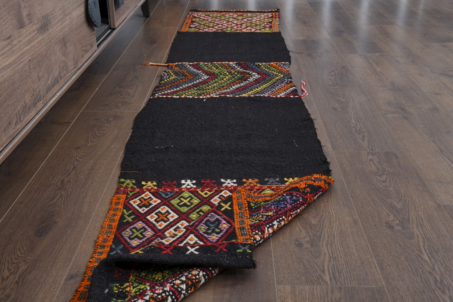 Ikat Turkish Kilim Runner Rug