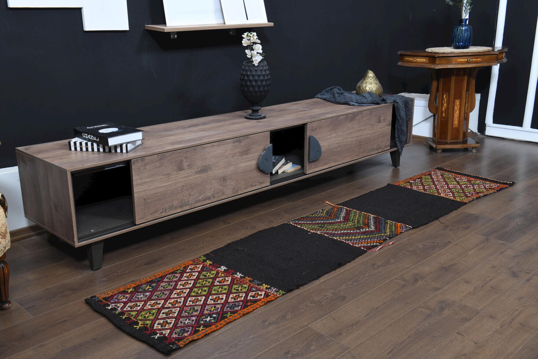 Ikat Turkish Kilim Runner Rug