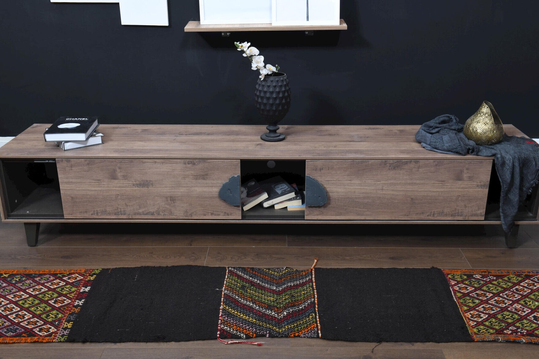 Ikat Turkish Kilim Runner Rug