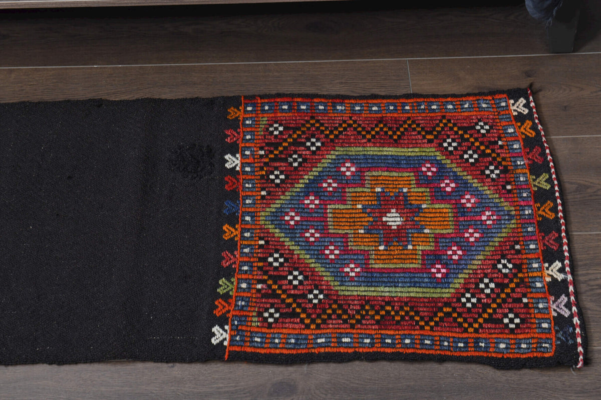 Vintage Narrow Flatweave Runner Rug