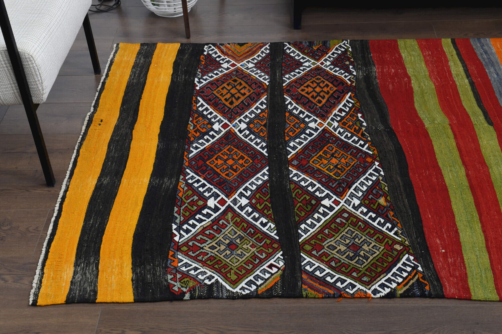 Anatolian Turkish Kilim Runner Rug