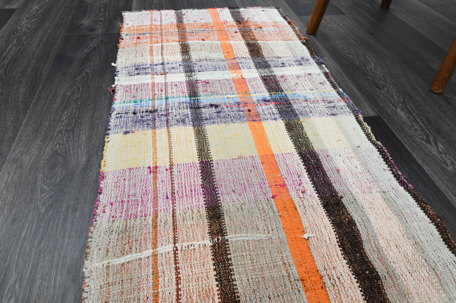 Narrow Flatweave Vintage Runner Rug