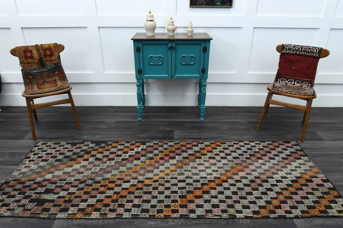One-of-a-kind 1960s Anatolian vintage kilim runner rug in wool, 2'11" x 8'1"