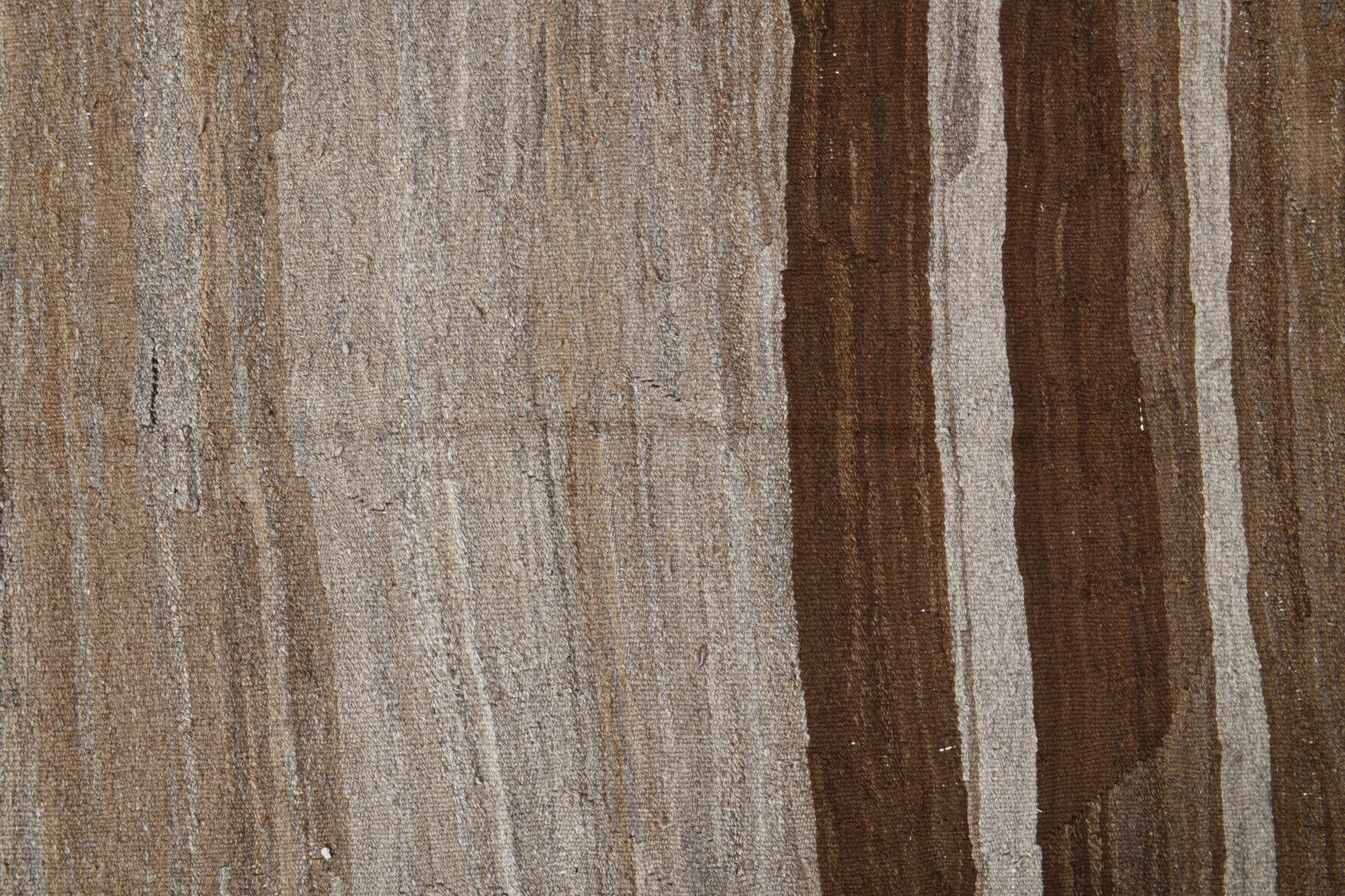 Turkish Brown Kilim Wide Runner Rug