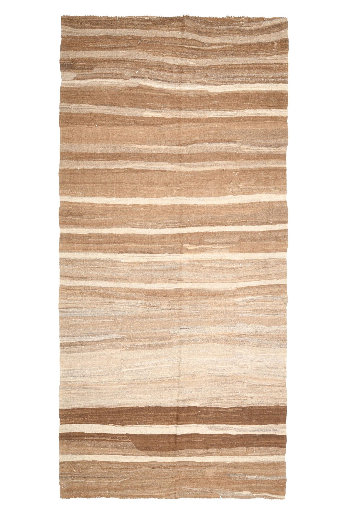 Turkish Brown Kilim Wide Runner Rug