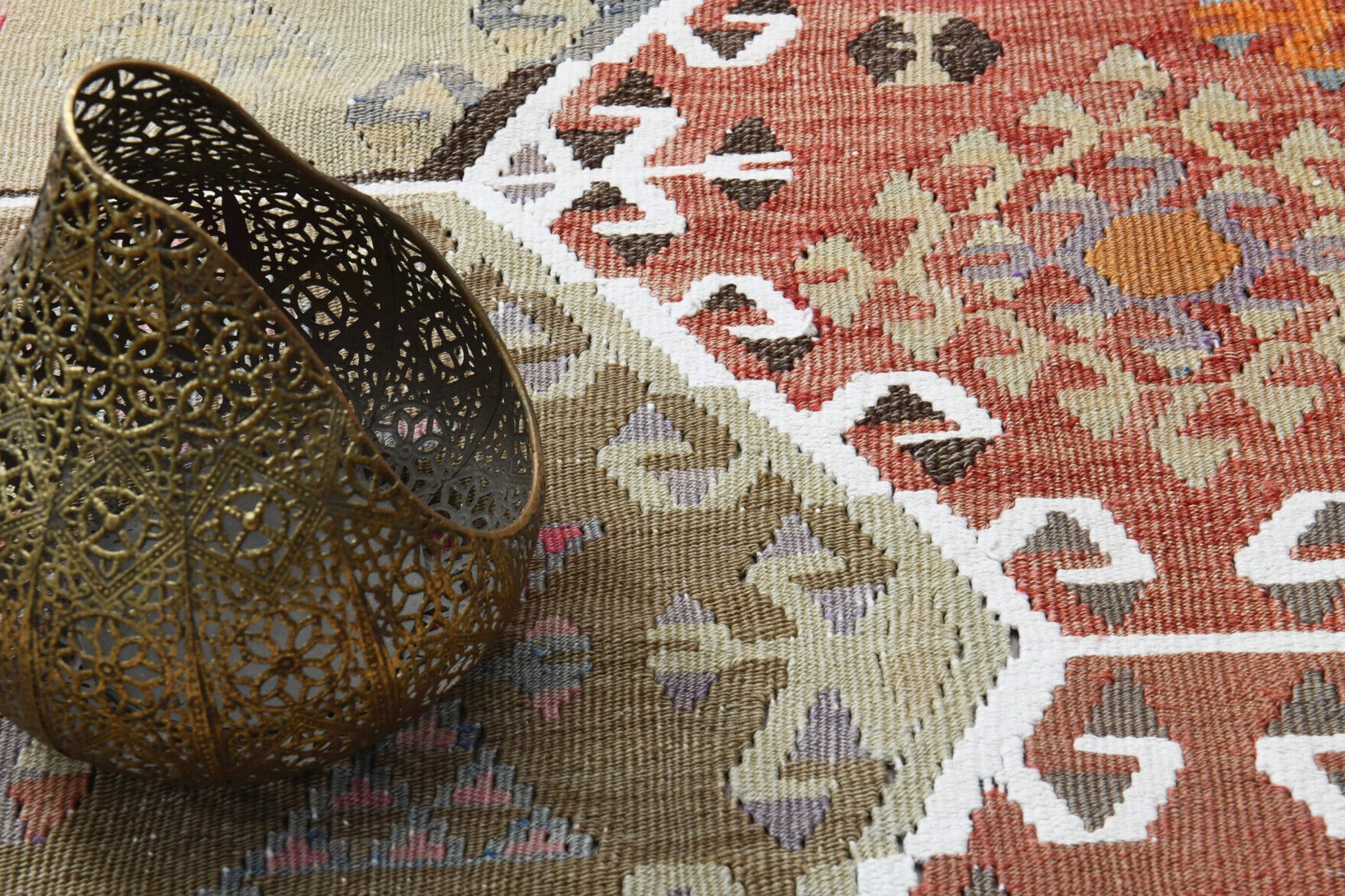 Turkish Oriental Kilim Runner Rug