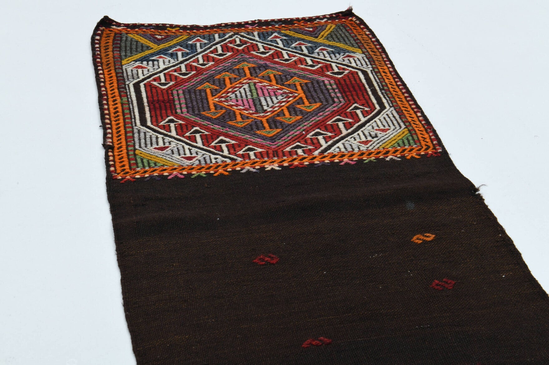 Flatweave Turkish Tribal Runner Rug