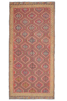 5x10 Kilim, Vintage Turkish Wide Runner Rug