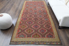 5x10 Kilim, Vintage Turkish Wide Runner Rug