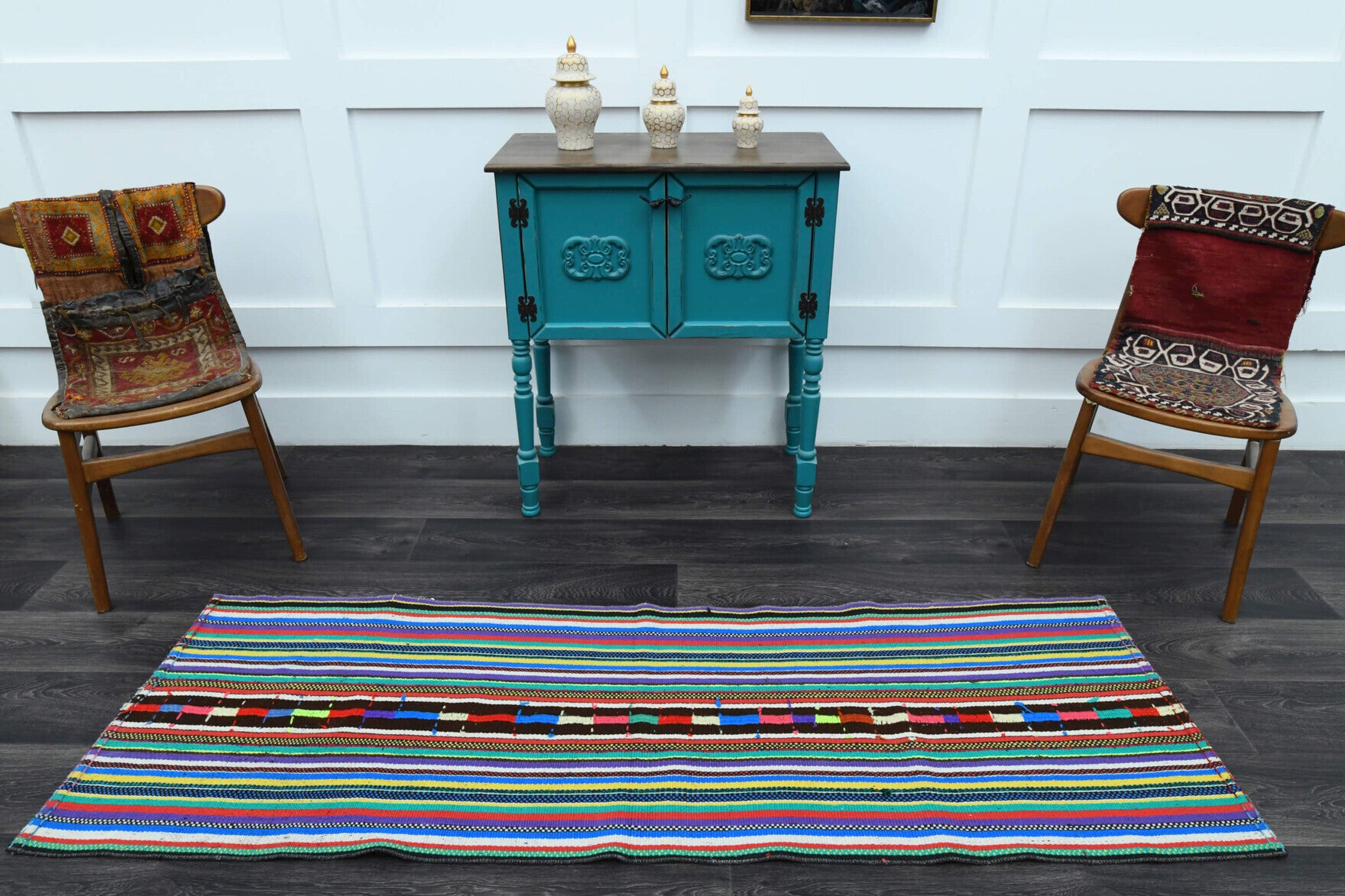 2x7, Flatweave Turkish Runner Rug