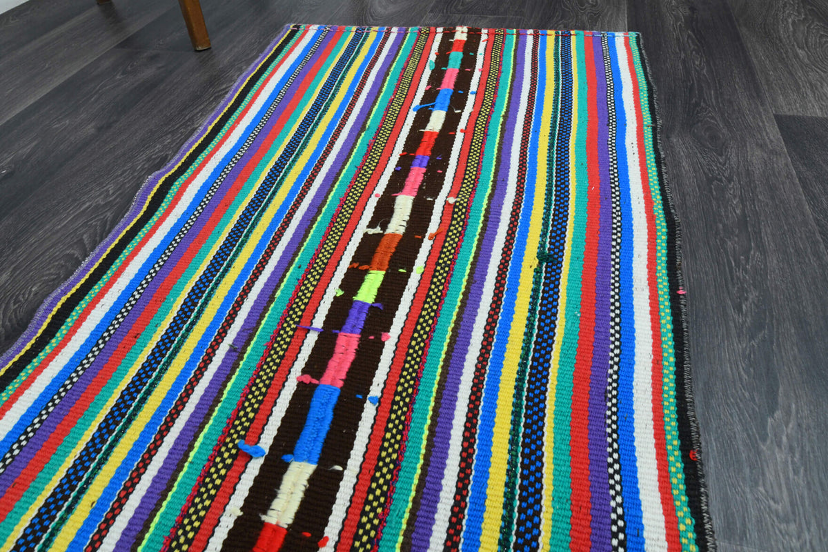 2x7, Flatweave Turkish Runner Rug