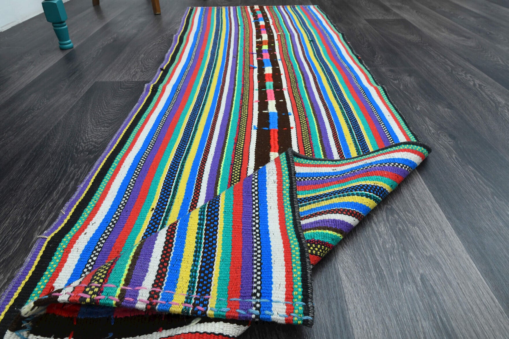 2x7, Flatweave Turkish Runner Rug