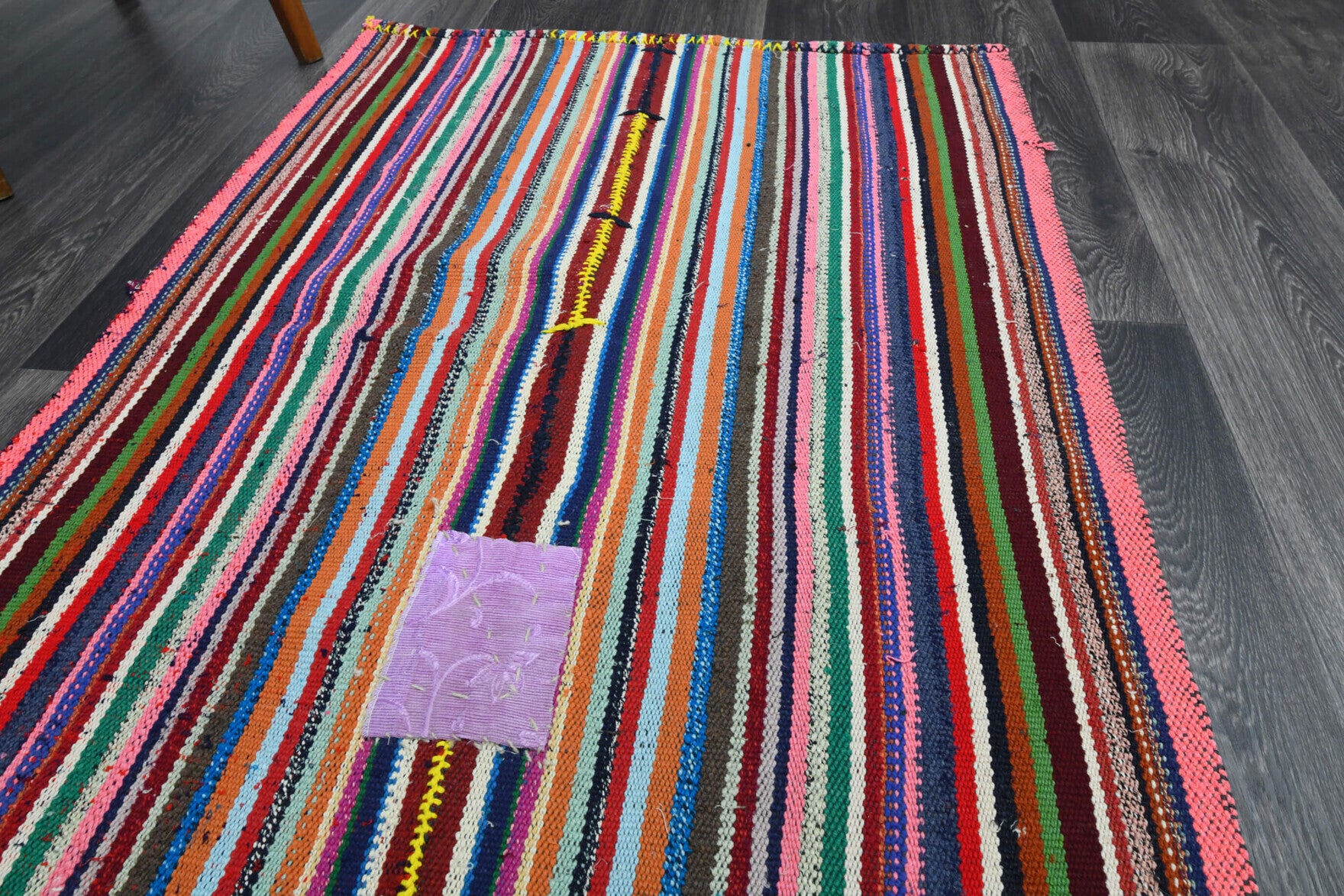 88x268 cm vintage Anatolian kilim rug – Kadifeumut, flatweave, wool
