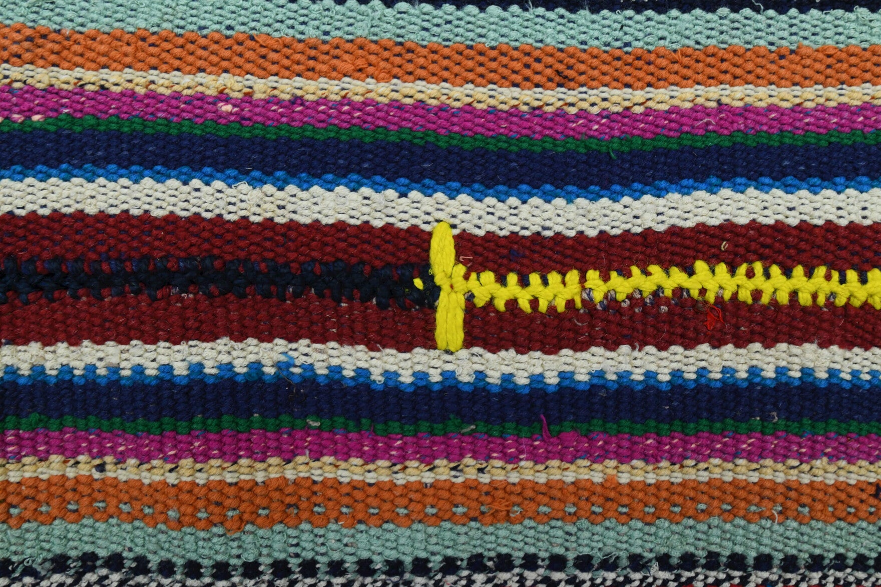 Handwoven flatweave wool kilim from Anatolia, Turkey – Wool Handmade Kilim 2'11" x 8'10"