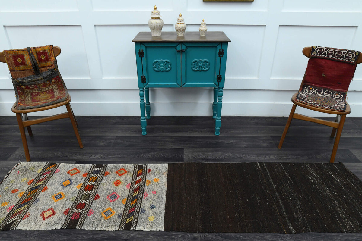 Vintage Turkish Kilim Runner Rug