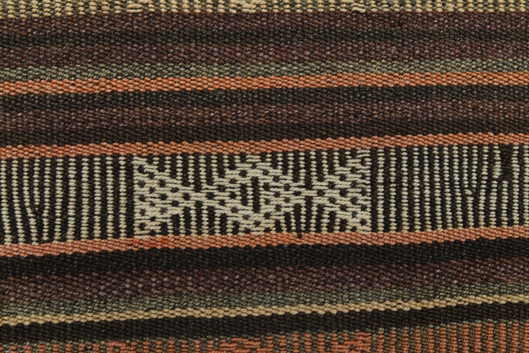 Ioniathalia kilim: 1960s handwoven flatweave Anatolian kilim with tribal motifs