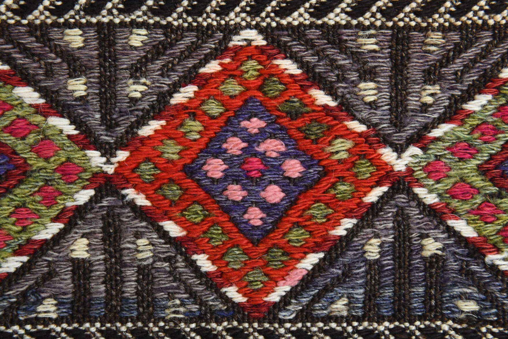 Handwoven flatweave wool kilim from Anatolia, Turkey – Anatolian Turkish Kilim Rug 2'2" x 7'11"