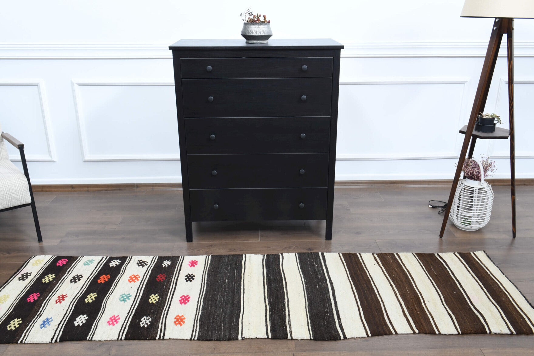 Vintage Turkish Native Kilim Runner