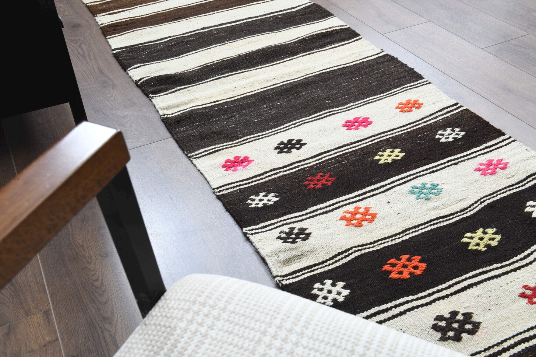 Vintage Turkish Native Kilim Runner
