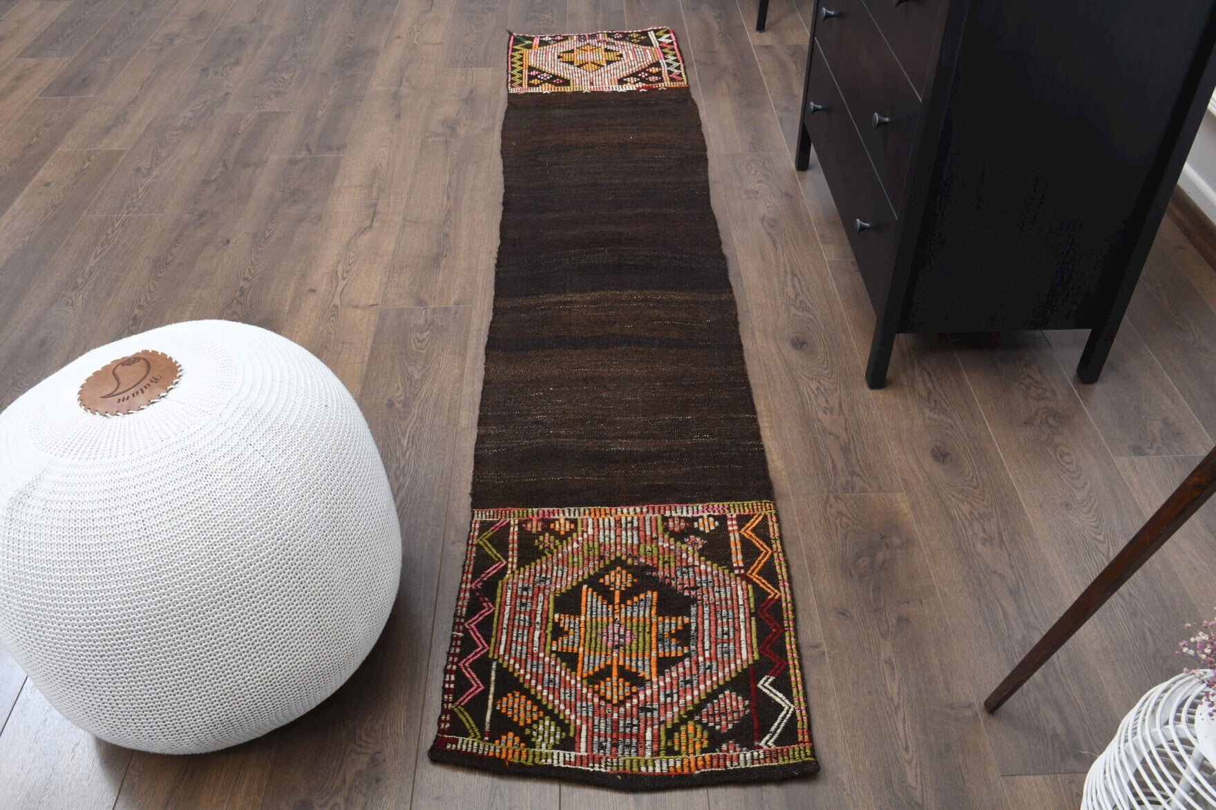 Ethnic Flatweave Runner Rug
