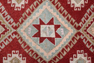 Wide Long Red Turkish Oushak Runner Rug