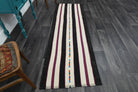 Striped Turkish Kilim Runner Rug