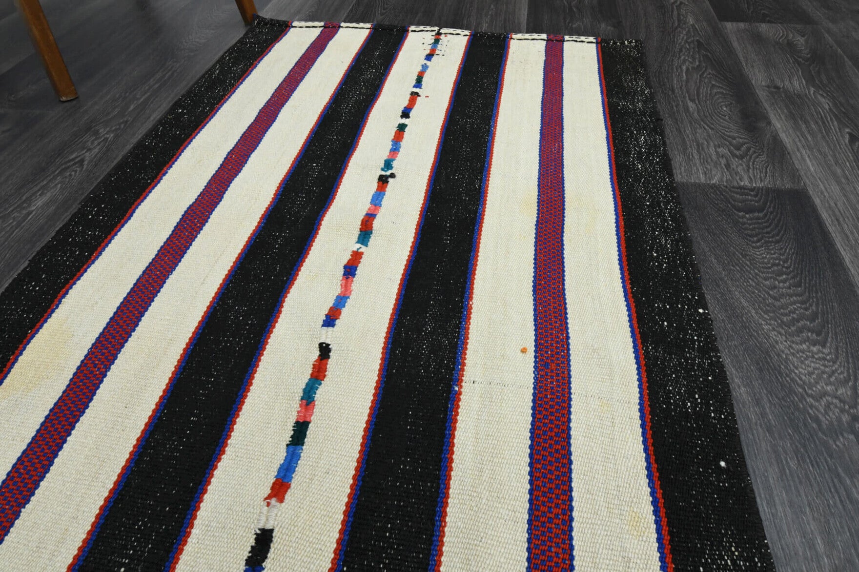 Striped Turkish Kilim Runner Rug