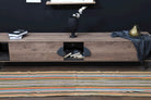 Authentic Anatolian vintage kilim rug (1960s) with striped design – one-of-a-kind at Fame Rugs